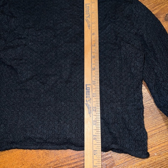 Wild Fable Black Long Sleeve Mock Neck Crop Top w Thumb Holes Size S - Picture 14 of 14